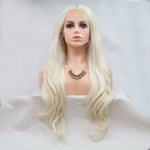 Blond 13*3" Lace Front Wigs Synthetic Long Wavy 24" 130% Density