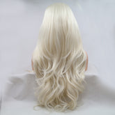 Blond 13*3" Lace Front Wigs Synthetic Long Wavy 24" 130% Density