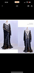 Midnight Enchantress High priestess Sheer Black Lace Robe – One Size
