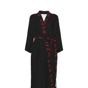 All-Over Print Women's Satin Kimono Robe