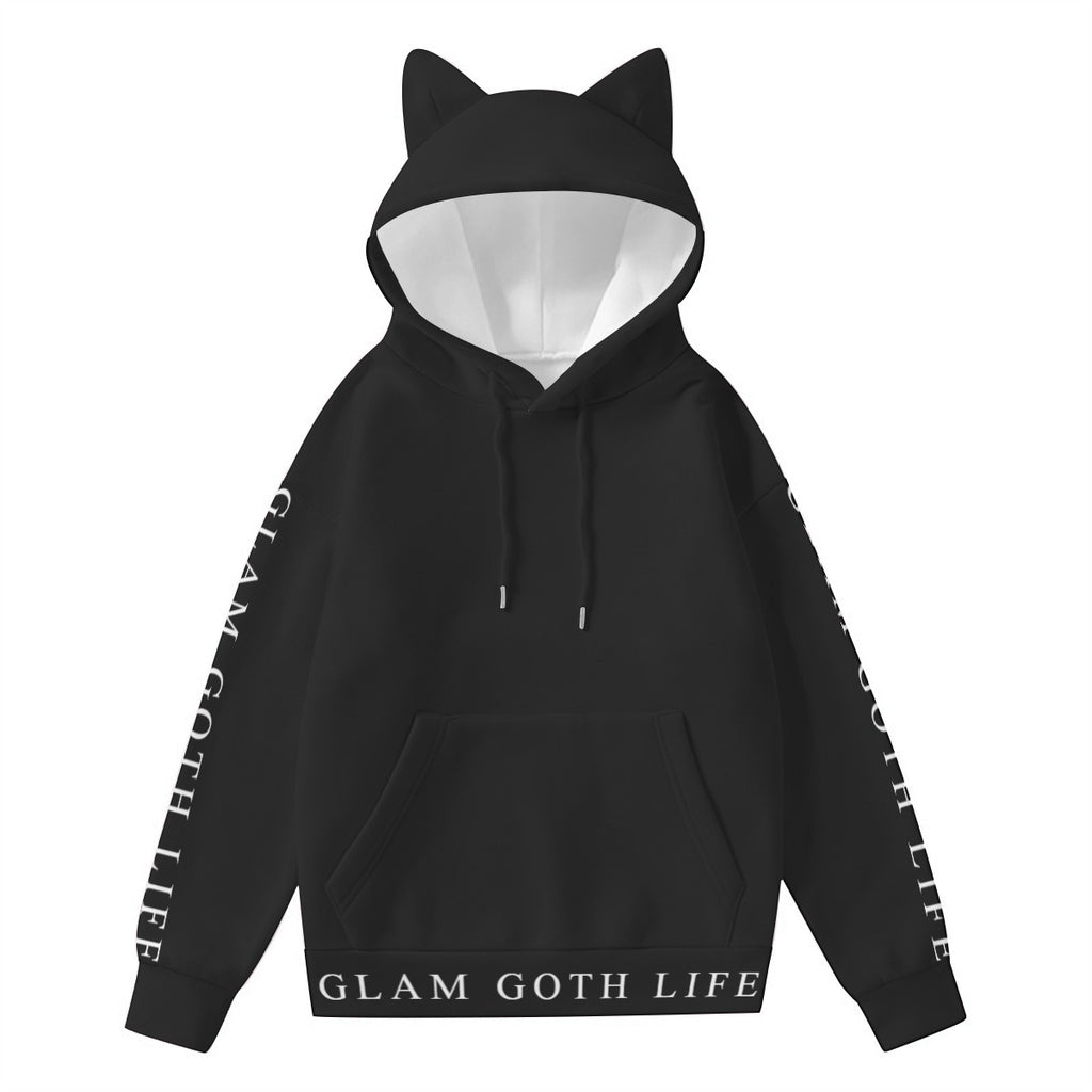 Lend me your Ear     All-Over Print Women’s Hoodie With Decorative Cat Ears