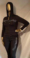 GLAM Goth Life Go To  hoodie set crystal logo various colors available